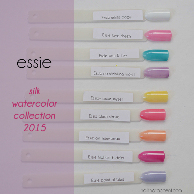 出典：essie Silk Watercolor Collection - nail that accent